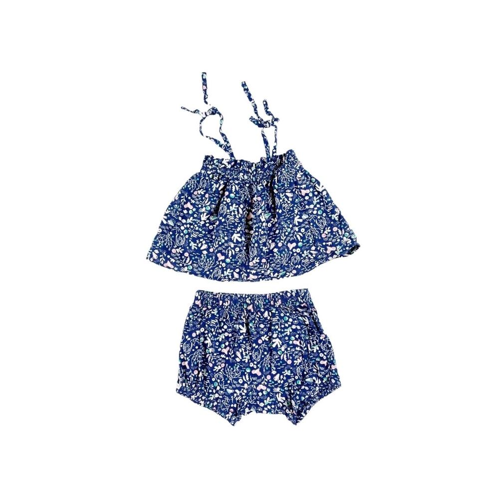Tea Collection Sunken Treasure Tie Shoulder Outfit Set 18-24 months